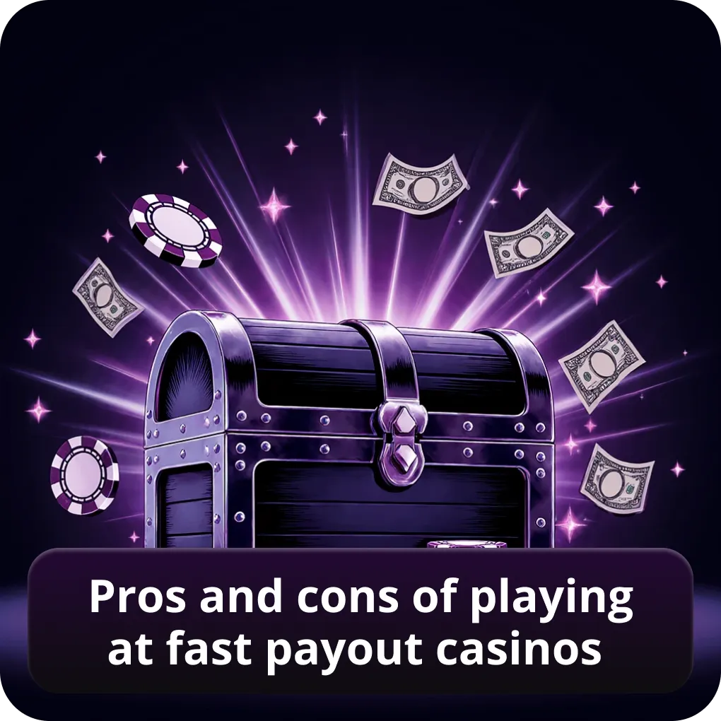Pros and cons of playing at fast payout casinos