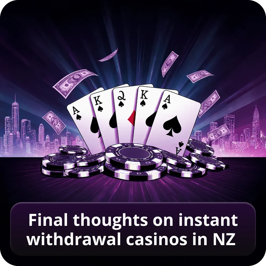 Final thoughts on instant withdrawal casinos in NZ