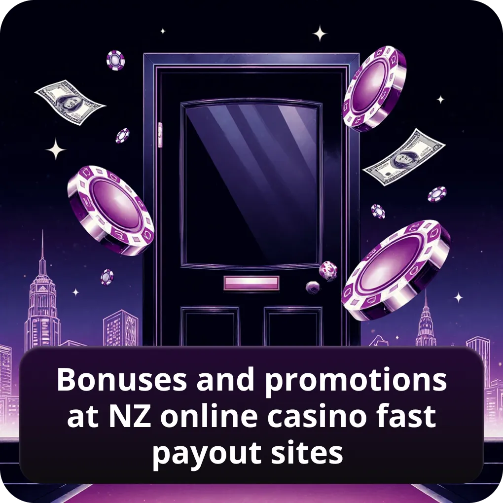 Bonuses and promotions at NZ online casino fast payout sites