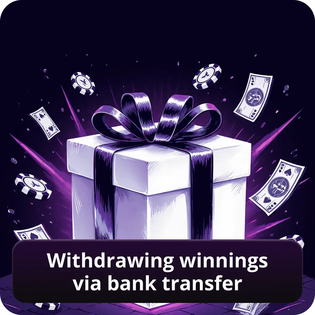 Withdrawing winnings via bank transfer